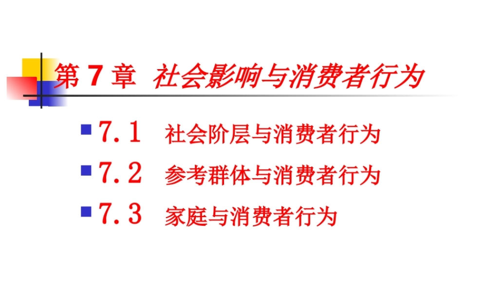 第7章 社会影响与消费者行为 .ppt