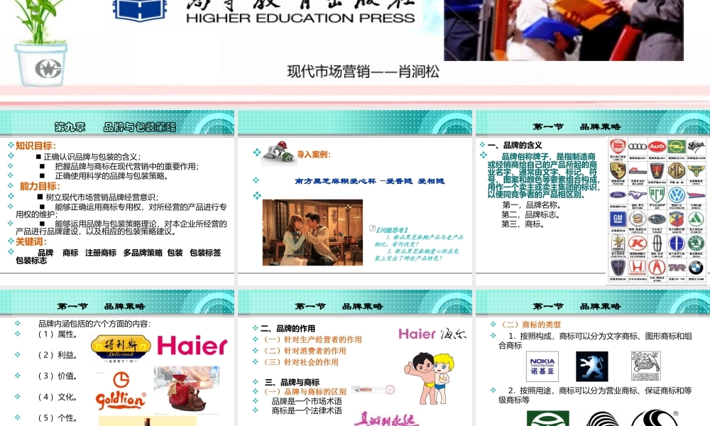 第九章 　品牌与包装策略.ppt