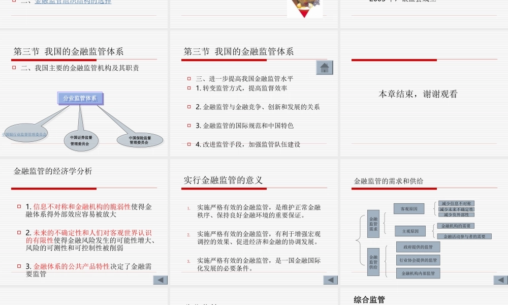 第九章 金融监管机构与体系.ppt