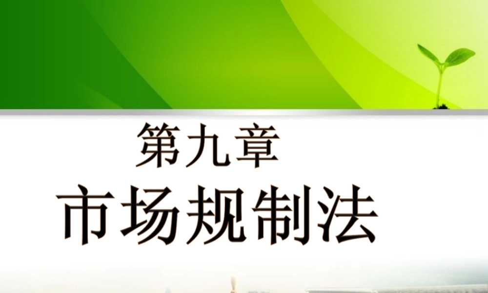 第九章市场规制法.ppt