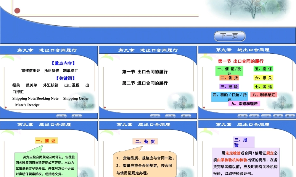 第九章 进出口合同履行.ppt