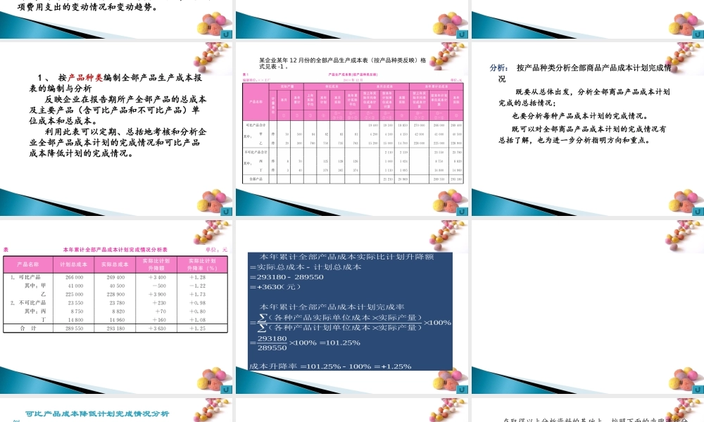 第六章成本报表的编制与分析.ppt