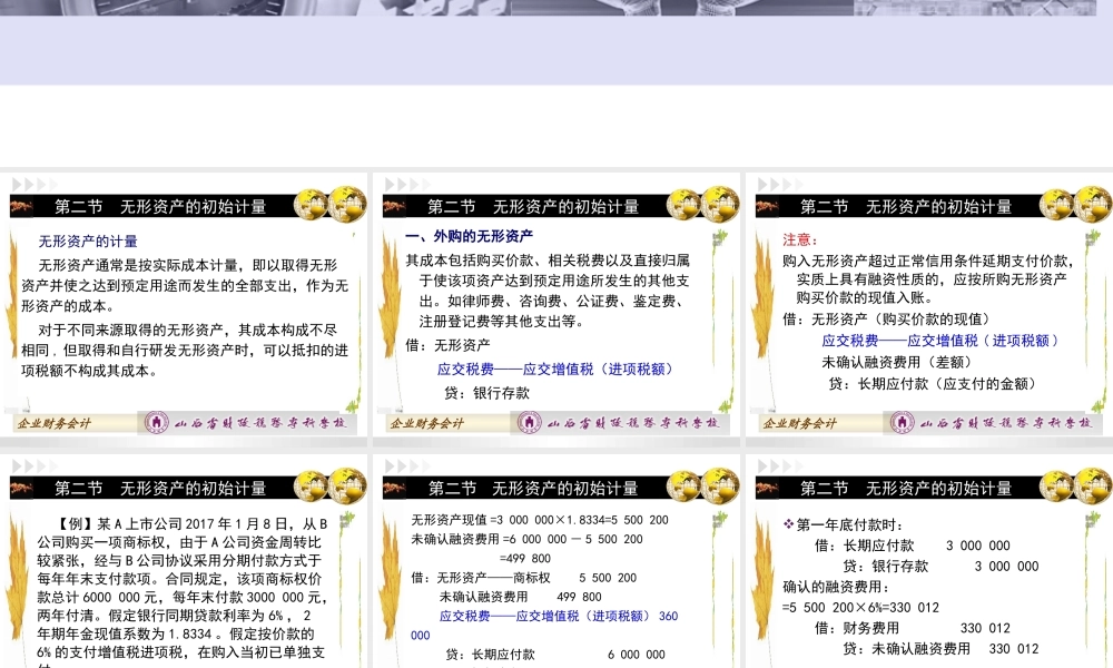 第七章第二节无形资产的初始计量.ppt