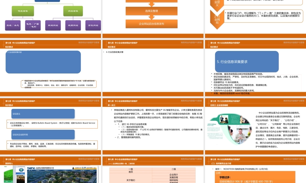 第七章中小企业商务网站内容维护.pptx