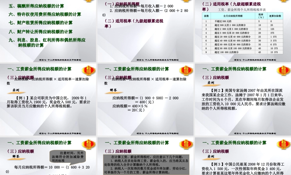 第七章 个人所得税及节税筹划.ppt