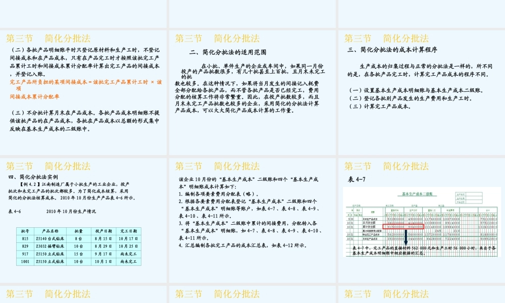 第四章 产品成本计算的分批法 第3节.ppt