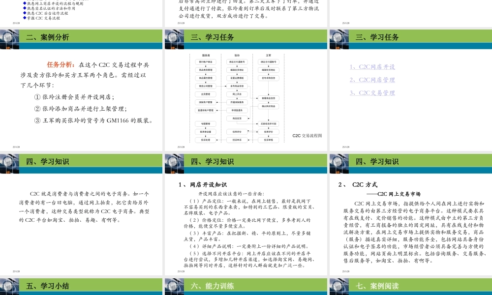 第四章 情景3 C2C网店开设与交易.ppt