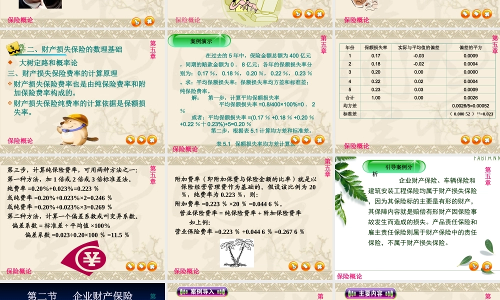 第五章 企业和家庭财产保险.ppt