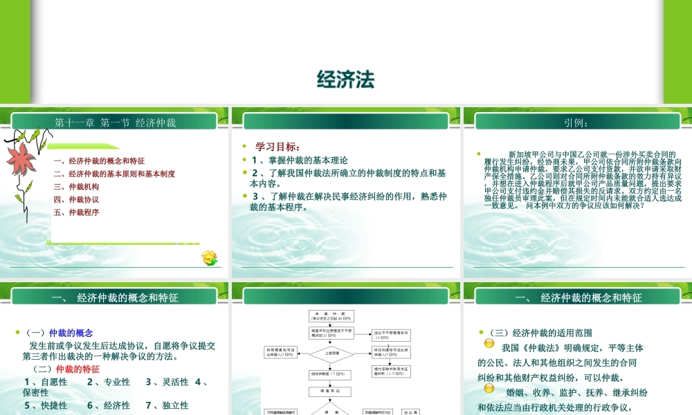第十一章经济仲裁和民事诉讼-教你怎样打官司.ppt