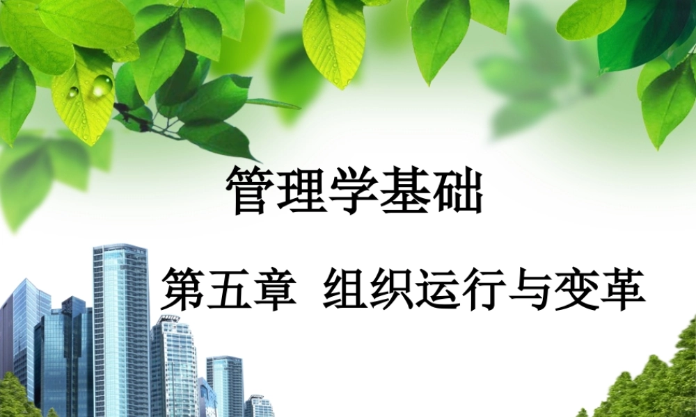第五章 组织运行与变革.ppt