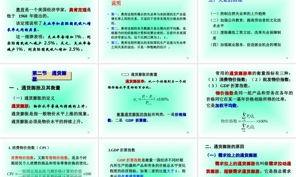 第十章 失业与通货膨胀.ppt