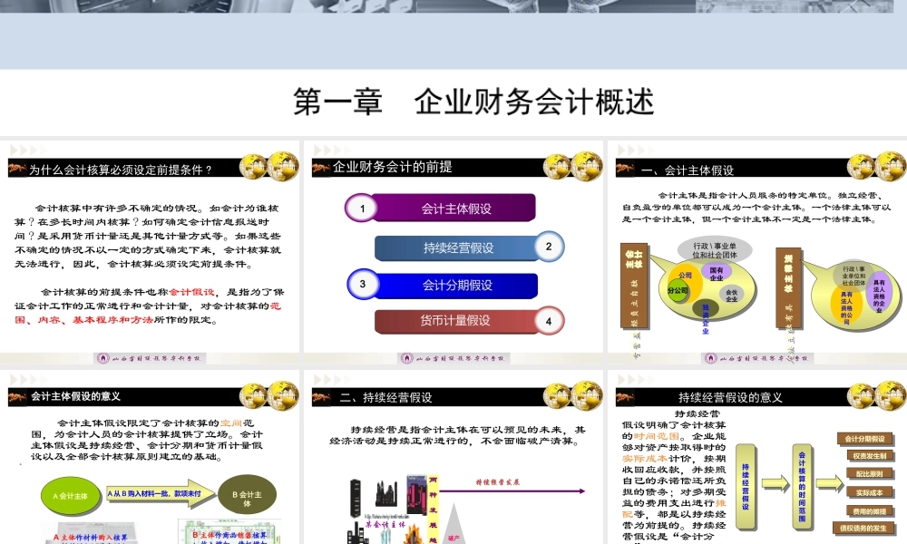 第一章第二节企业财务会计前提条件.ppt