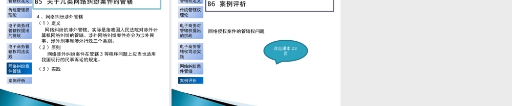电子商务法规-单元B电子商务的诉讼管辖.ppt