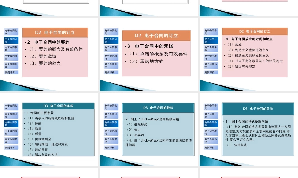 电子商务法规-单元D 电子合同.ppt