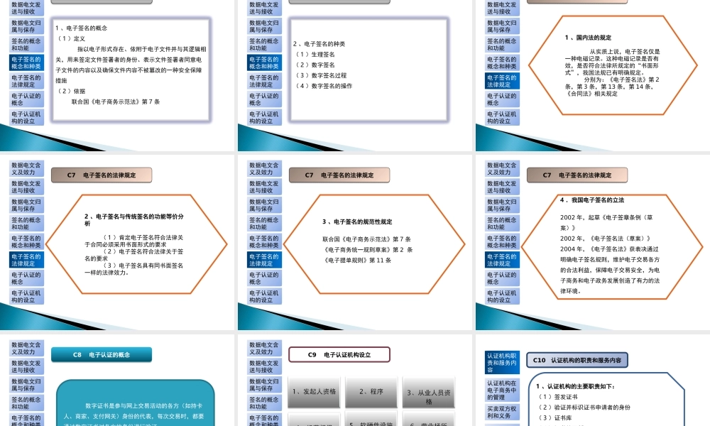 电子商务法规-单元C 电子商务参与各方之法律关系.ppt
