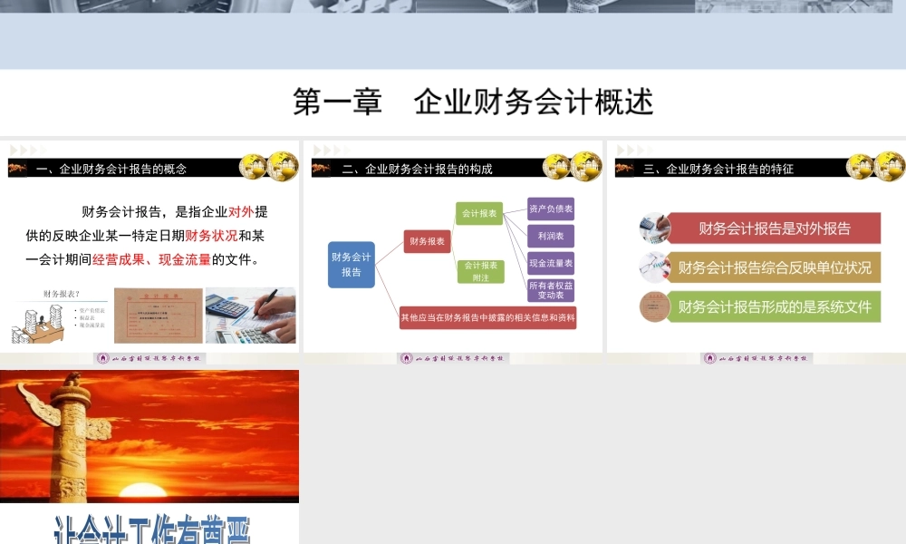 第一章第六节企业财务会计报告.ppt