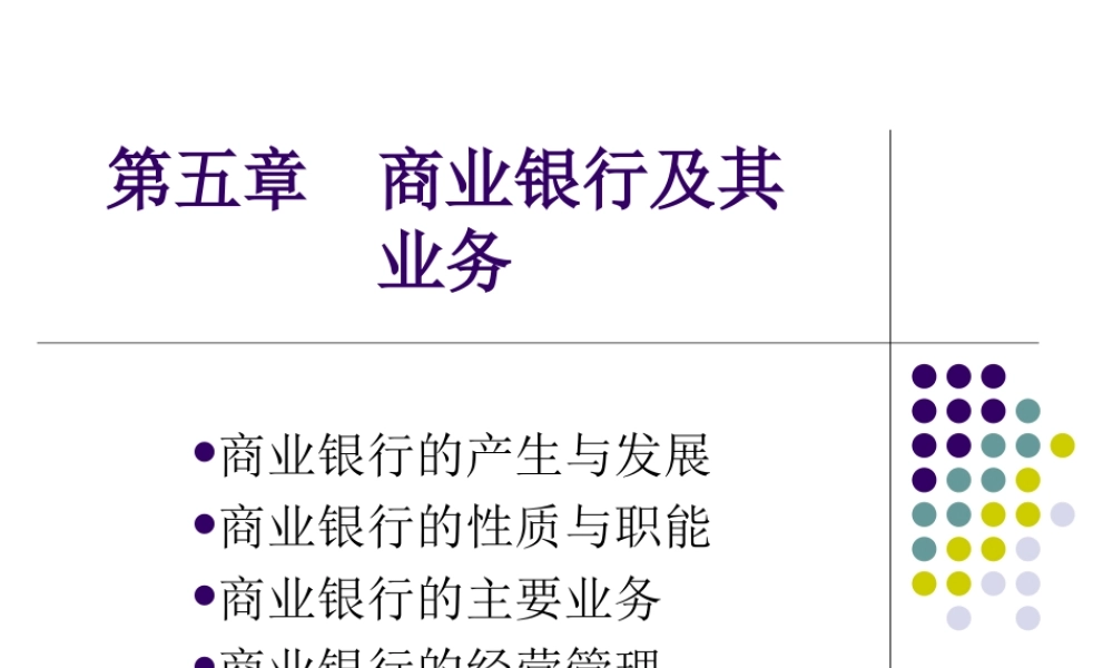 第五章 商银行业及其业务.ppt
