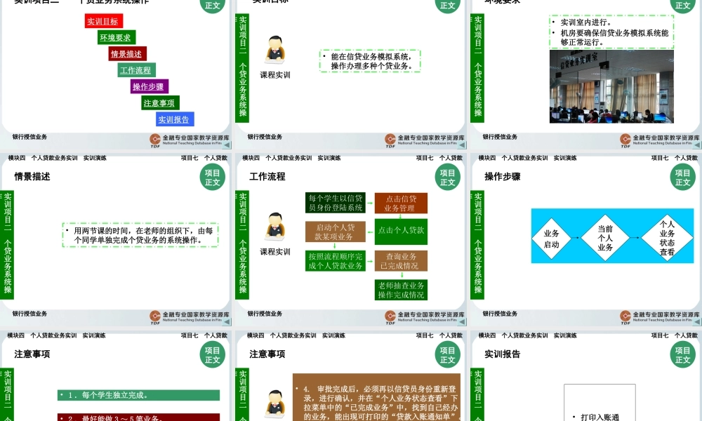 个人贷款业务实训.ppt