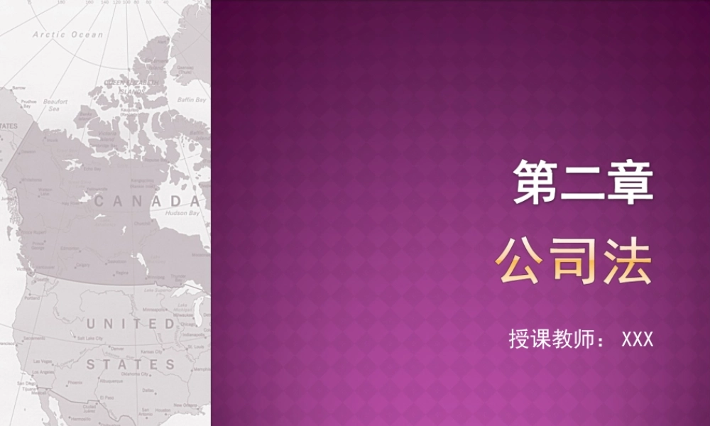 国际商法实务第二章公司法.ppt