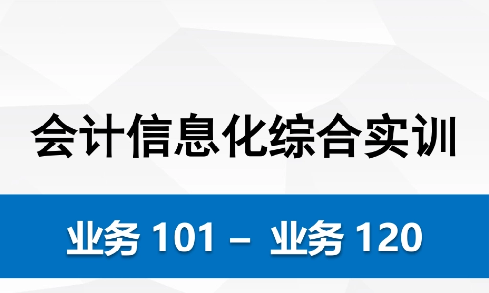 会计信息化综合实训 101-120.pptx