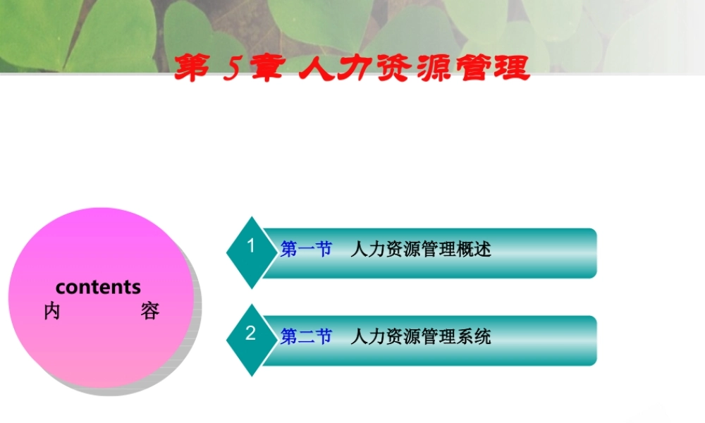 惠婷 第五章 人力资源管理(2012.12.18).ppt