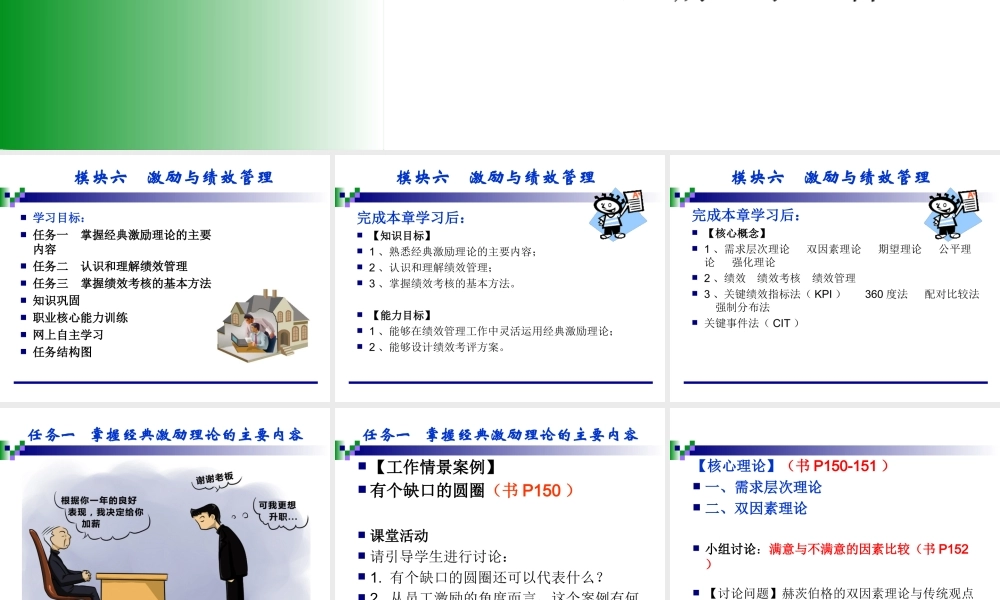 模块六激励与绩效管理PPT.ppt