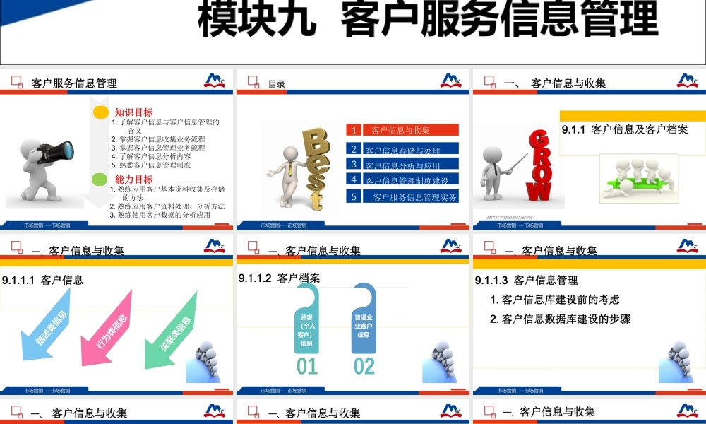 模块九 客户服务信息管理.ppt