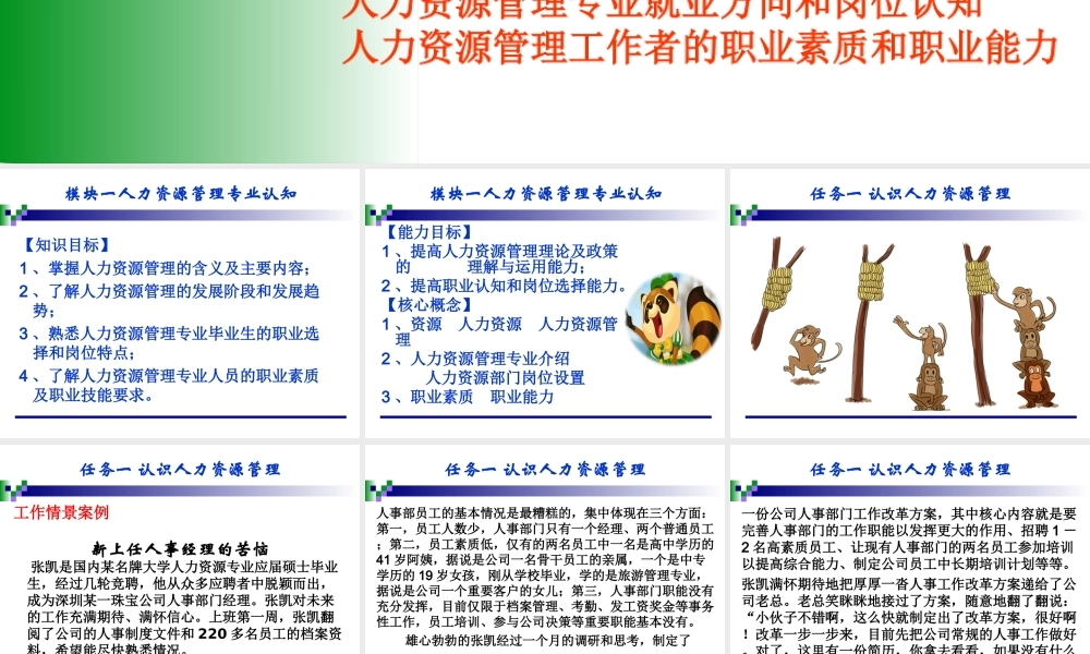 模块一人力资源管理认知.ppt