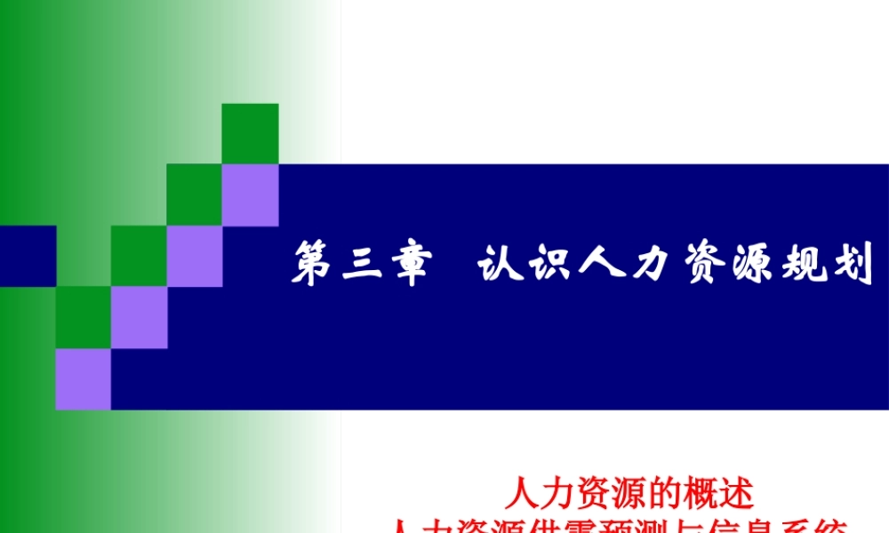模块三人力资源规划.ppt
