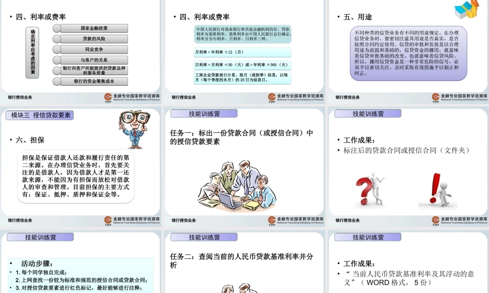 授信贷款要素.ppt