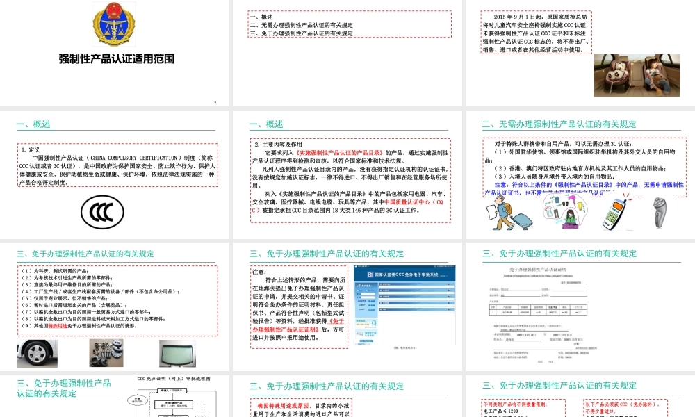强制性产品认证适用范围.ppt
