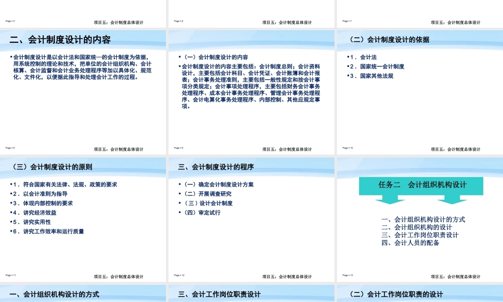项目5：会计制度总体设计.ppt