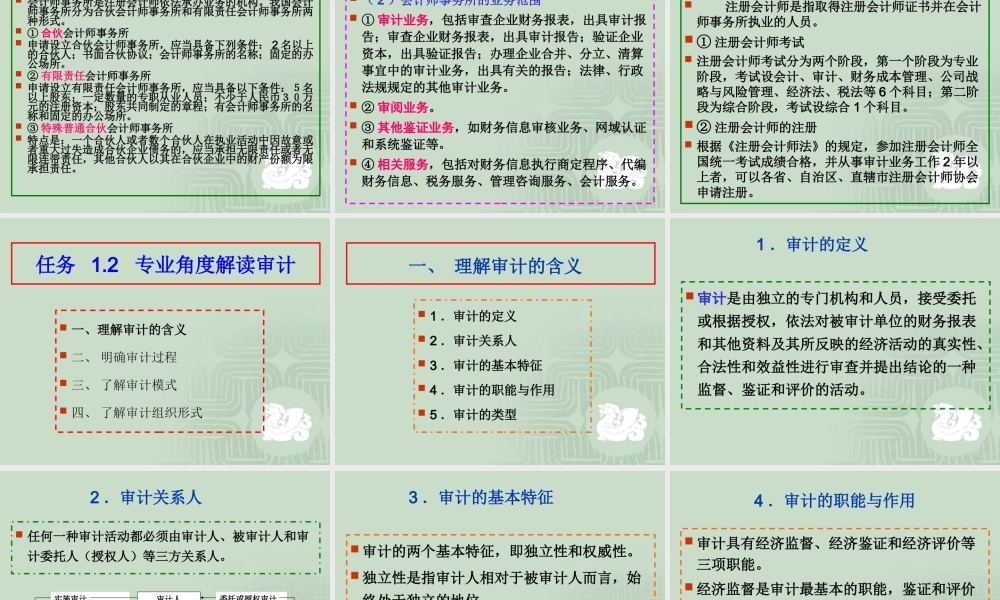 项目1认知审计.PPT