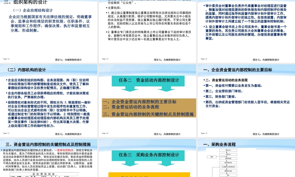 项目7：内部控制的设计.ppt