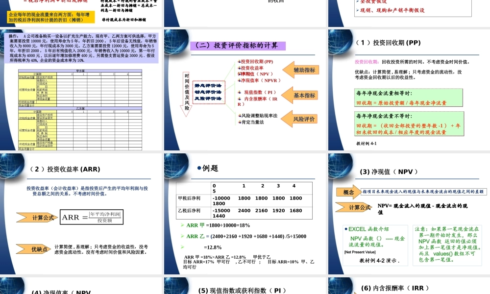 项目三 项目投资决策（授课）.ppt