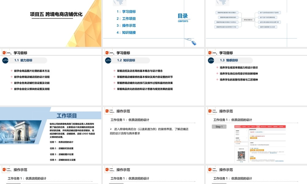 项目五 跨境电商店铺优化.pptx