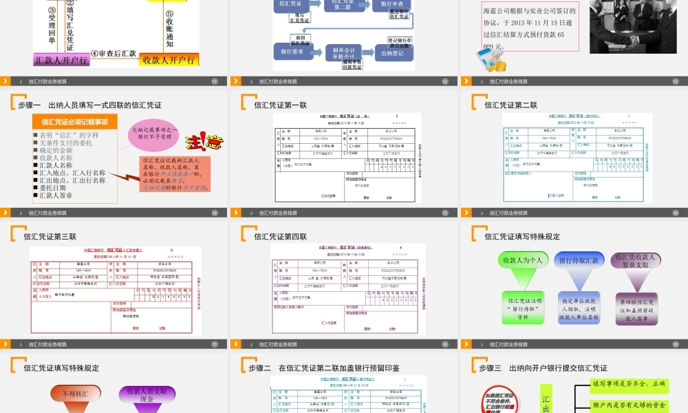 信汇结算业务的核算.ppt