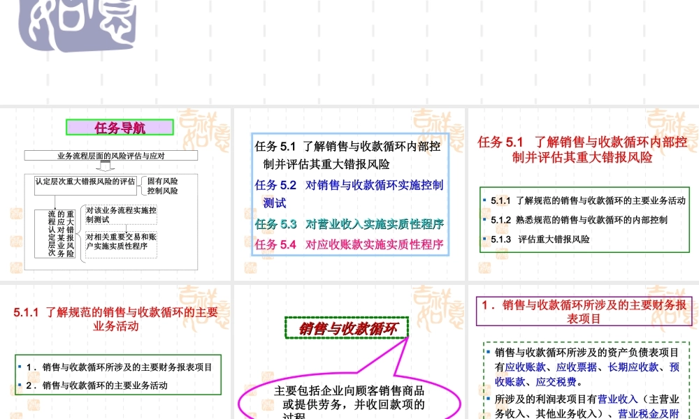 项目5销售与收款循环审计.ppt