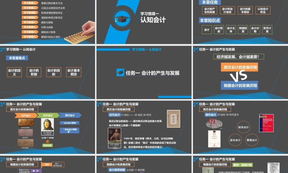 学习情境一认知会计 任务1 会计的产生和发展.pptx