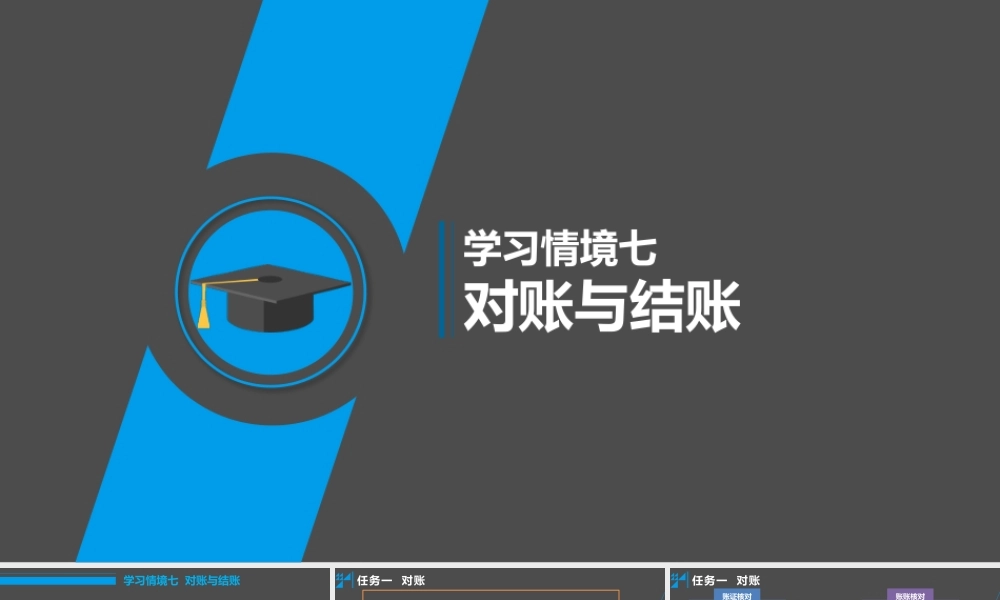 学习情境七 对账与结账 任务1 对账.pptx