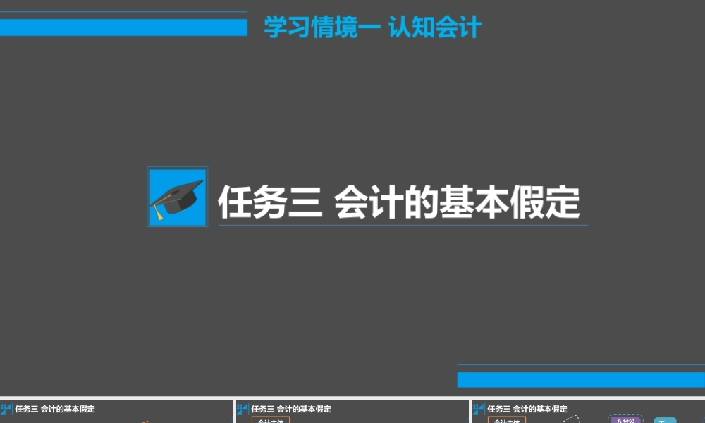 学习情境一认知会计 任务3 会计的基本假定.pptx