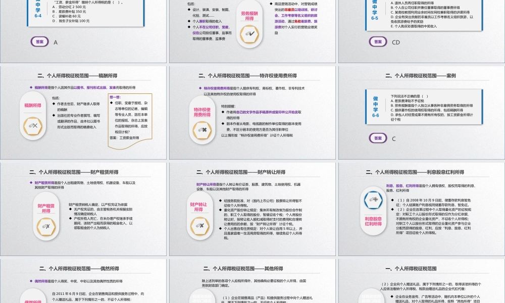 学习任务6.1 个人所得税纳税人、征税范围和税率2.pptx