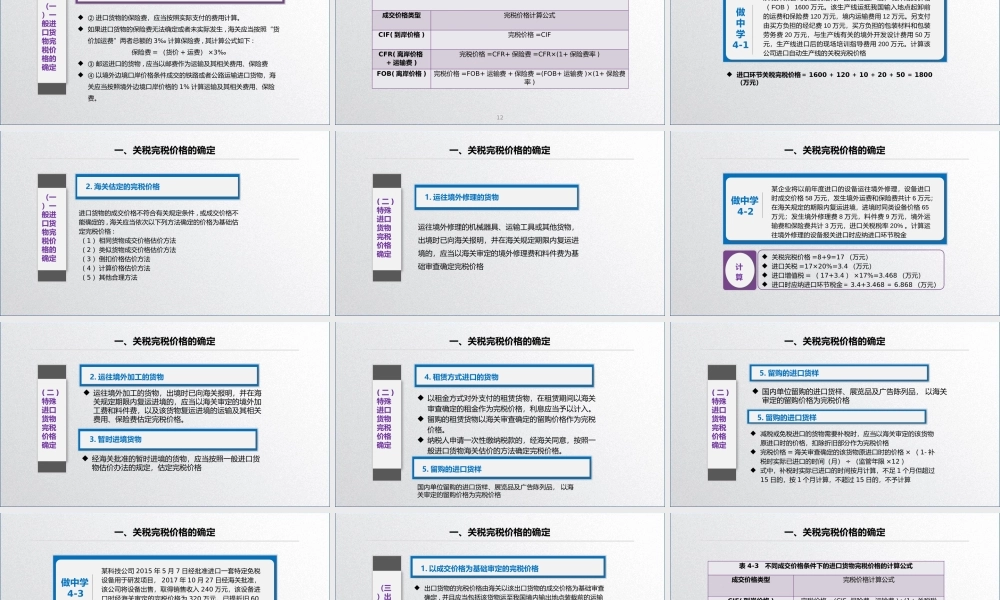 学习任务4.2 关税税额计算.pptx