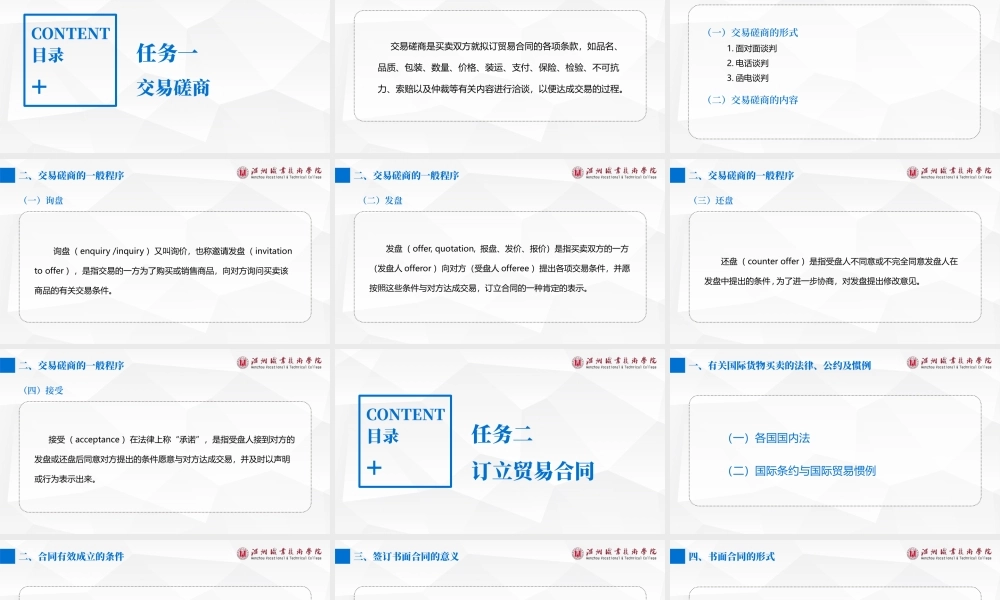 项目二 商订国际贸易合同.pptx