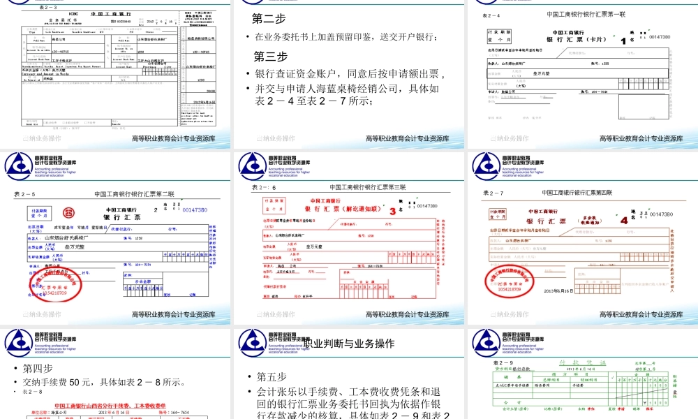 演示文稿 学习情境2-3-1 银行汇票.ppt