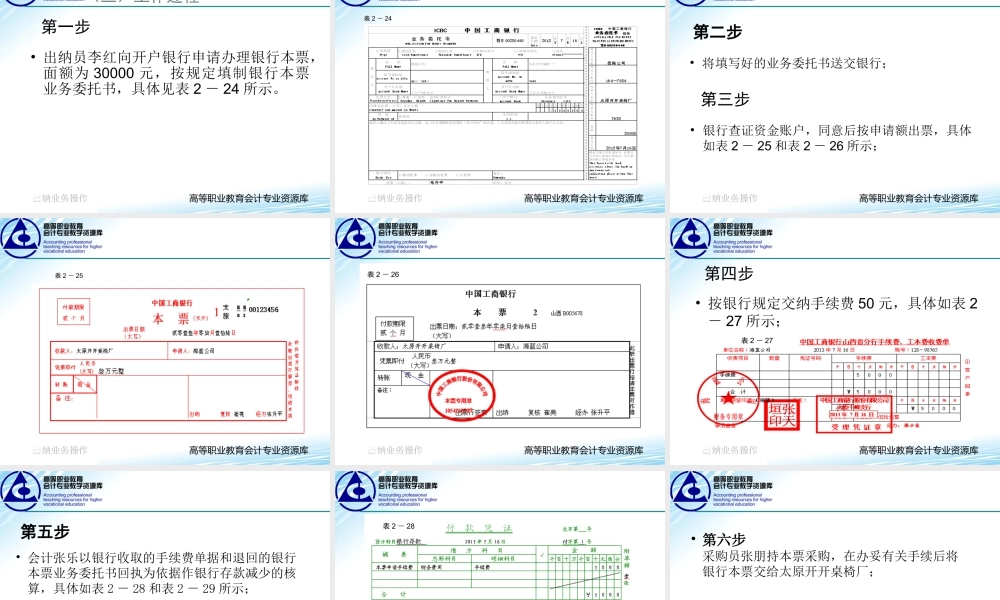 演示文稿 学习情境2-4-1 银行本票.ppt