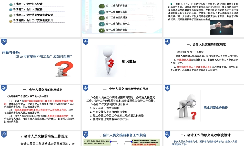 演示文稿1-4-1 会计工作交接制度设计.pptx