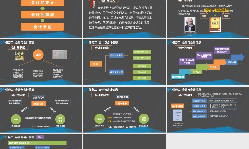 学习情境一认知会计 任务2 会计和会计信息.pptx