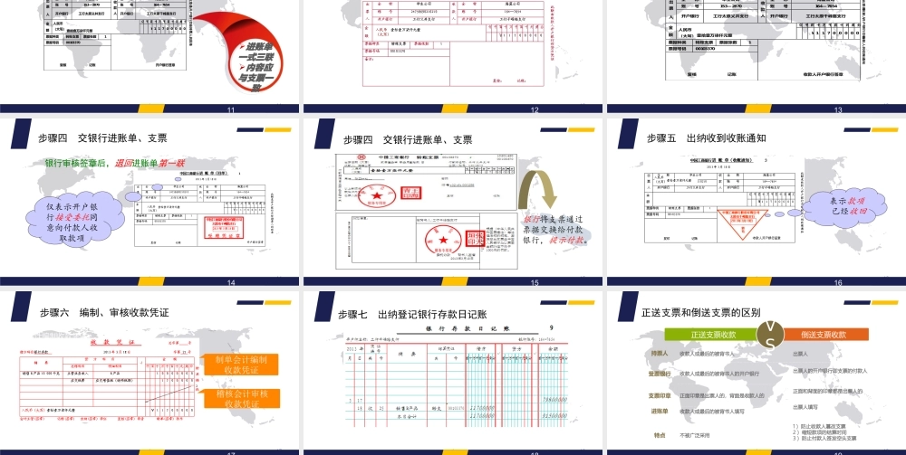 正送转账支票收款业务的核算.ppt