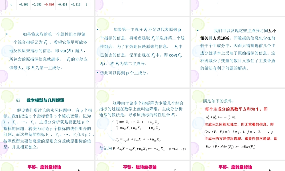 7[1].主成分分析2008-10修订.ppt